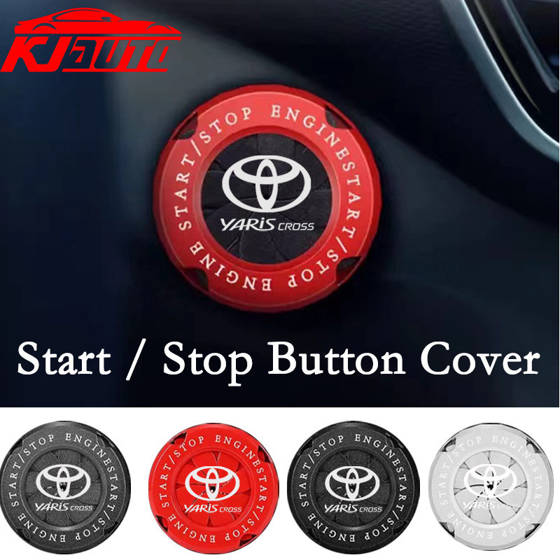 ฝาครอบปุ่มสตาร์ทเครื่องยนต์ โลหะผสม สําหรับ Toyota Yaris Cross AC200 2022 2023 2024 G V S HEV TRD GR