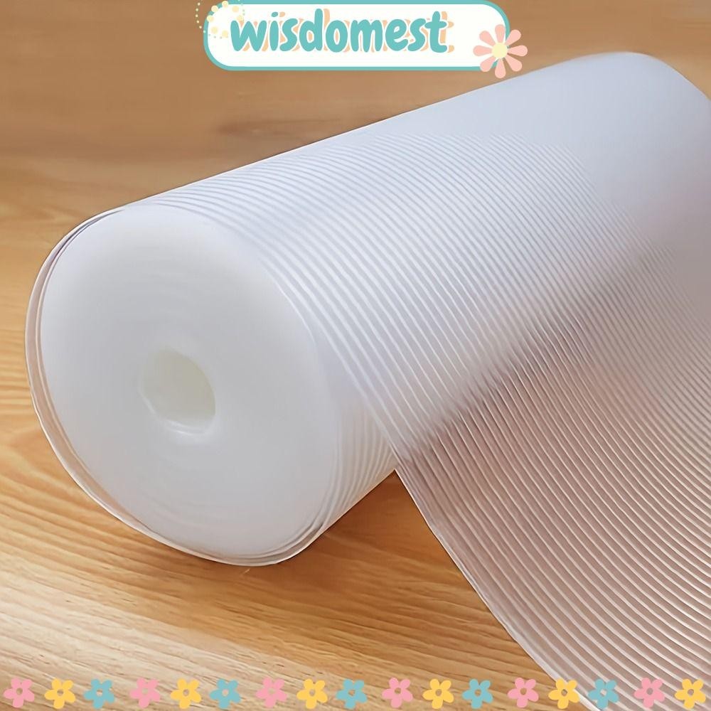 Wisdomest แผ่นสติกเกอร์กันลื่น หนา 30*500 ซม. ไม่ทิ้งรอย ซักได้ สําหรับวางของในตู้เย็น ตู้ ลิ้นชัก 1 ม้วน