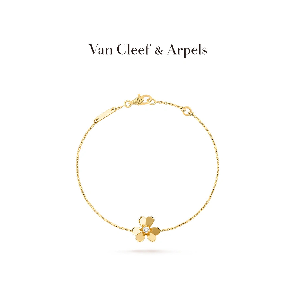 [พร้อมส่ง] Van Cleef &amp; Arpels / Vca Frivole Series สร้อยข้อมือเพชร สีทอง สีขาว