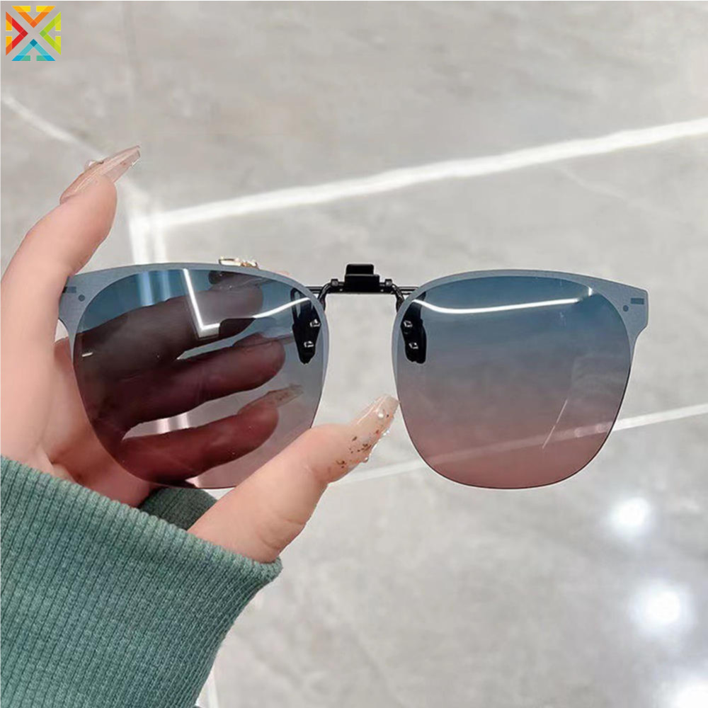 Clip On Sunglasse Flip up แว่นตาแว่นตากันแดดโพลาไรซ์โฟโตโครมิก UV400 แว่นตา