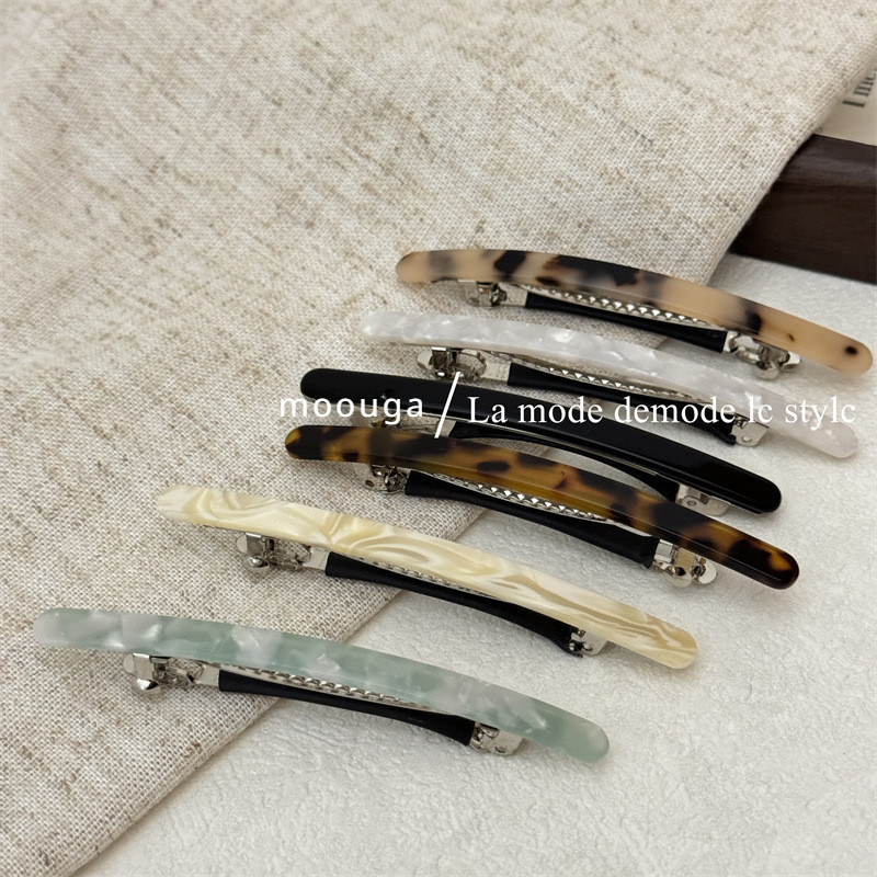 Moouga กิ๊บติดผมหางม้า แบบครึ่งหัว เรียบง่าย เข้ากับทุกการแต่งกาย สไตล์เกาหลี สําหรับผู้หญิง