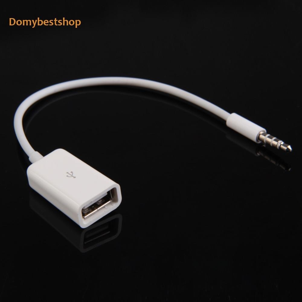 [Domybestshop.th] แจ็คแปลงเสียง AUX ตัวผู้ 3.5 มม. เป็นสาย USB