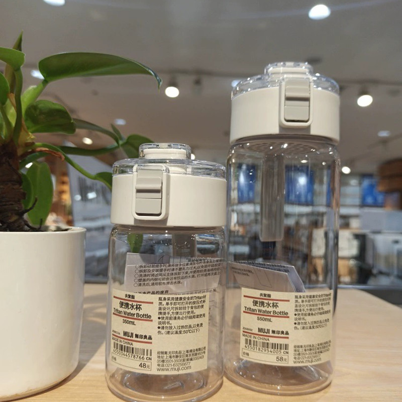 ขวดน้ํา ใหม่ ขวดน้ําพลาสติก แฟชั่น แบบพกพา ความจุขนาดใหญ่ ปลอด BPA ขวดน้ํา ขนาด 350 มล. 550 มล. 800 มล