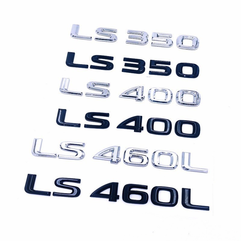 ตัวอักษรโลโก ้ สําหรับ Lexus LS350 LS400 LS460L LS500h LS600hL LX450 ด ้ านหลังสัญลักษณ ์ Displacement badge กลับสติกเกอร ์