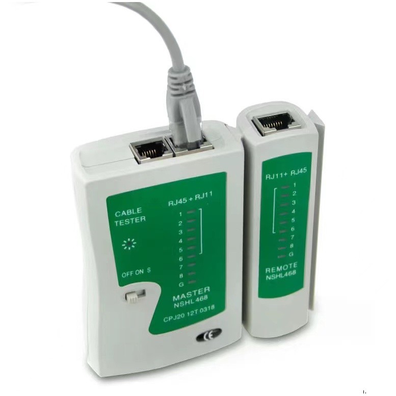 คีมเข้าหัวแลนครบชุด CAT5 CAT6 RJ45 RJ11 พร้อมที่เทสสาย + หัวแลน(10หัว) + บูทแลน (10หัว)+ ถ่าน +มีดปลอกสาย+ตัวต่อยาว