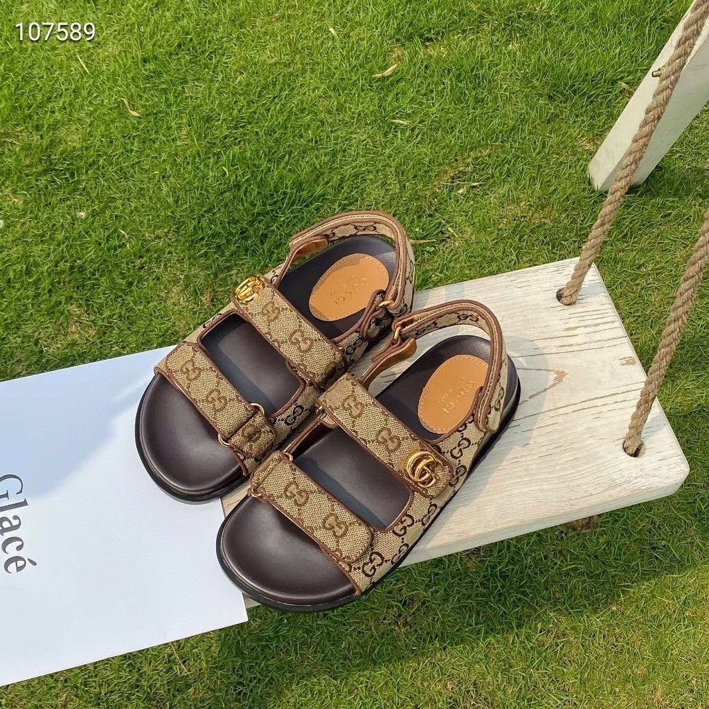 2024 สไตล ์ ใหม ่ High-End แฟชั ่ นสไตล ์ ตะวันตกหนาSoled RetroแบนSoledฤดูร ้ อนแฟชั ่ นรองเท ้ าแตะลําลอง