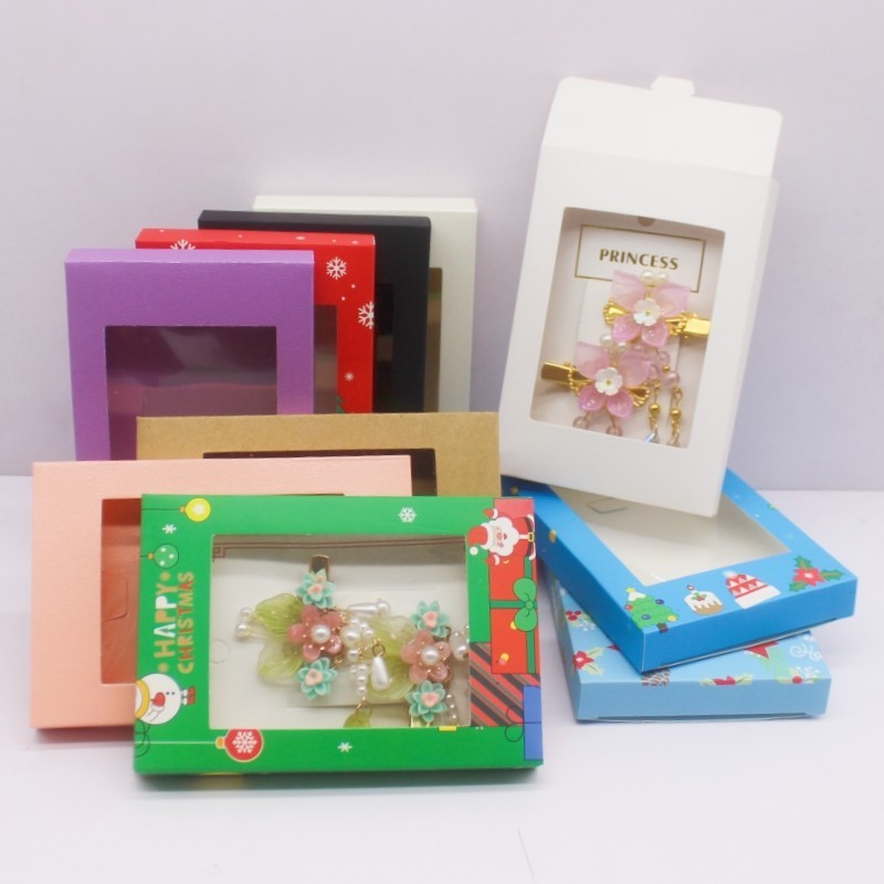 10 ชิ ้ น 12.5x8.5x1.5 ซม.กล ่ องของขวัญหน ้ าต ่ างหลายสีสําหรับตกแต ่ งงานปาร ์ ตี ้ และวันหยุด