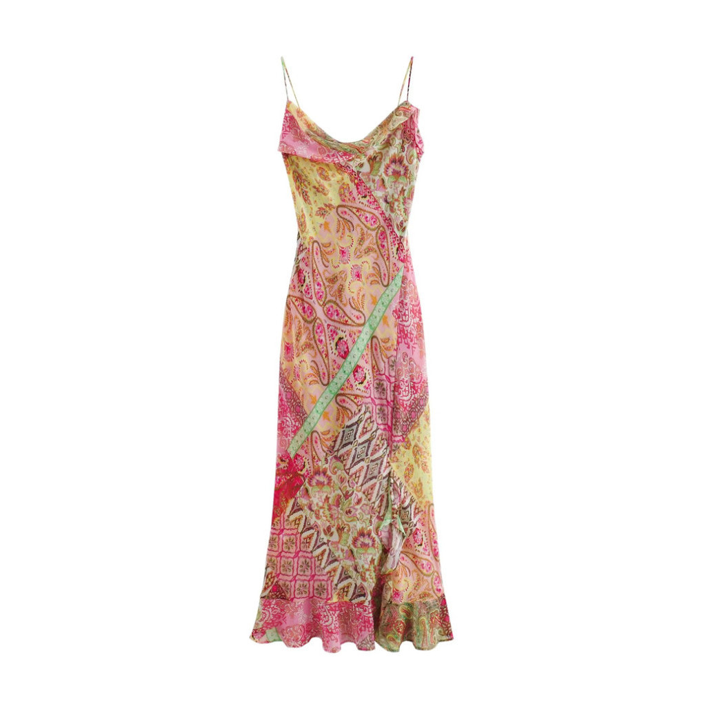 Qunz Fashion Printing ชุดเดรสอเนกประสงค ์ เซ ็ กซี ่ 24154