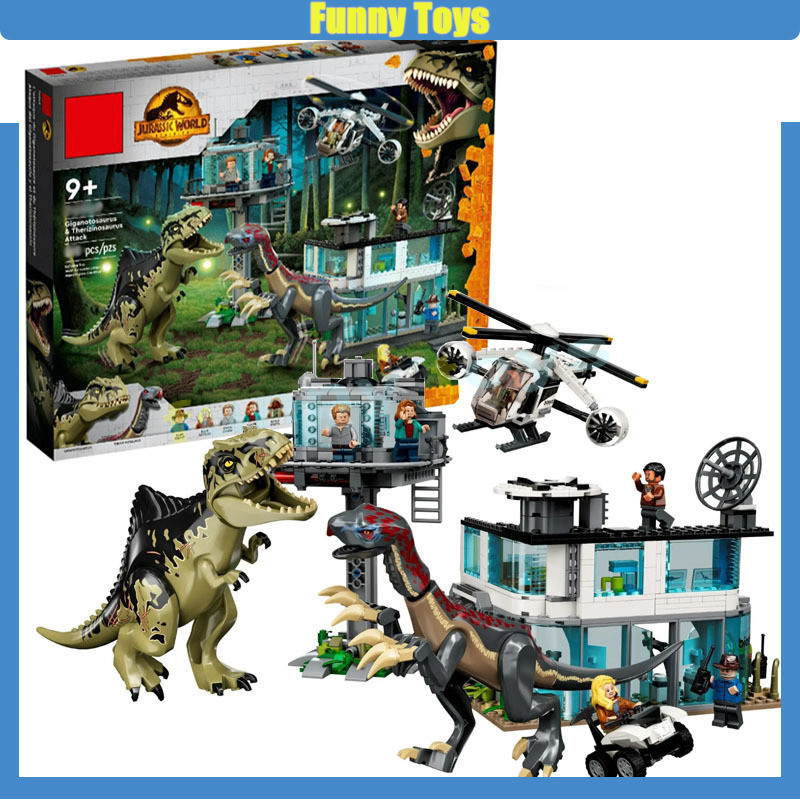 Jurassic World Series 76949 Giganotosaurus & Therizinosaurus Attack Building Block Assembly Ornament
