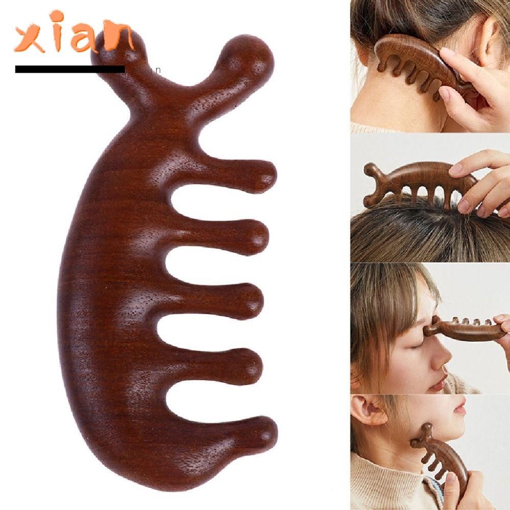 Xianen นวดหวี , ฟันกว ้ างเรซิ ่ นนวดหนังศีรษะ , สบาย Anti-static Meridian นวดหวีคอ