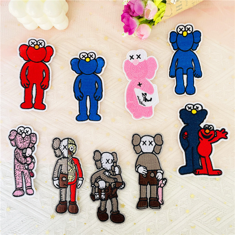 Kaws:companion / Kaws:BFF - ป้ายรีดโลโก้แบรนด์แฟชั่น 1 ชิ้น KAWS ฤดูร้อน Diy เย็บบนเหล็กบนป้ายแพทช์