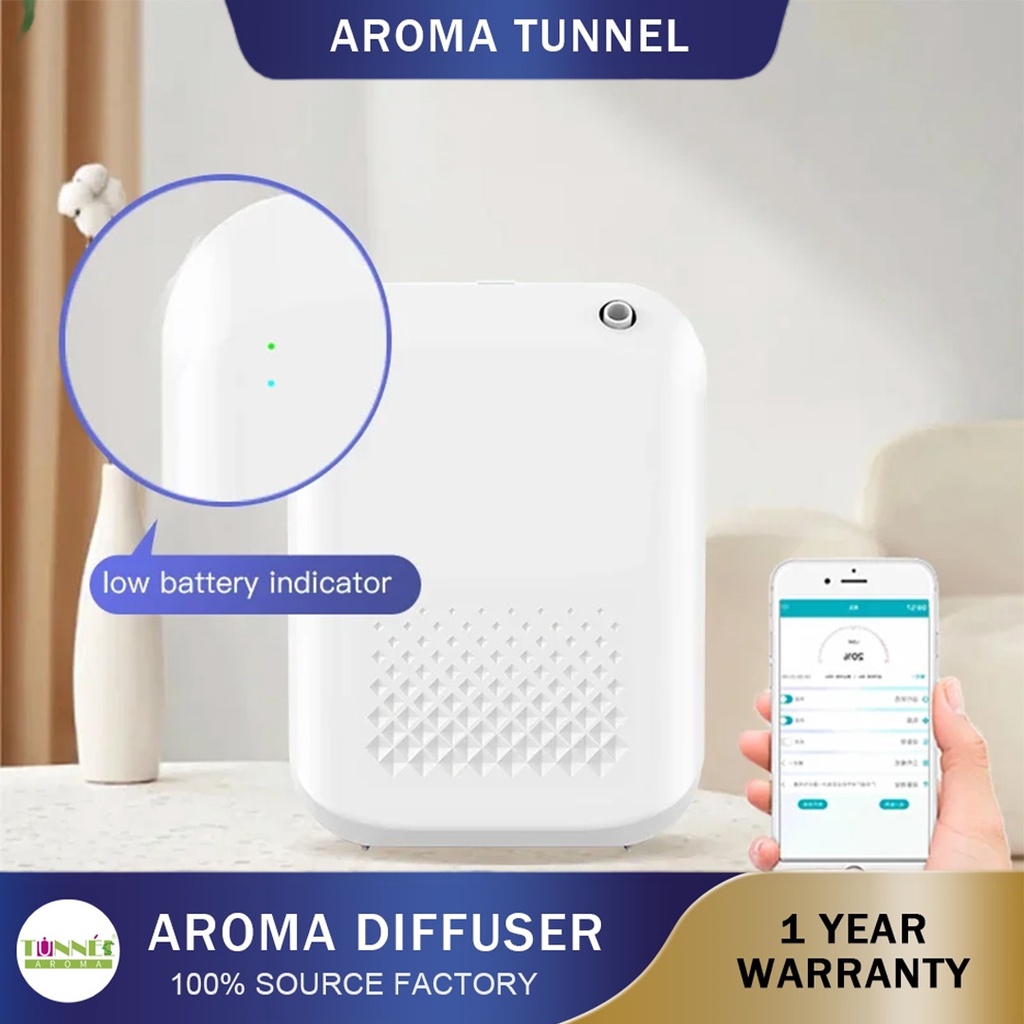 AROMA TUNNEL 150ML/400ML 3600Sqft สมาร์ทน้ํามันหอมระเหย Diffuser Air Humidifier Home Hotel บลูทูธเครื่องอโรมา