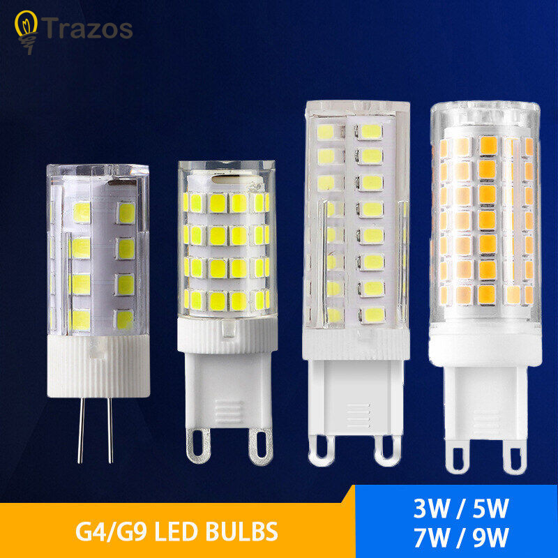10pcs LED G4 G9 E14 หลอดไฟ 3W 5W 7W 9W AC220V Warm White 3000K 6000K หลอดไฟข ้ าวโพด