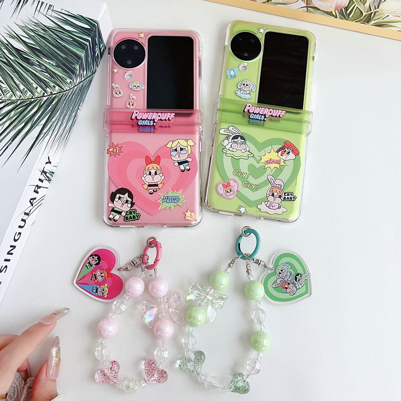 เคสโทรศัพท ์ แบบพับได ้ สําหรับ Oppo Find N2 N3 Flip Crying Flying Police Girl เคสโทรศัพท ์ TPU แบบแข ็ ง