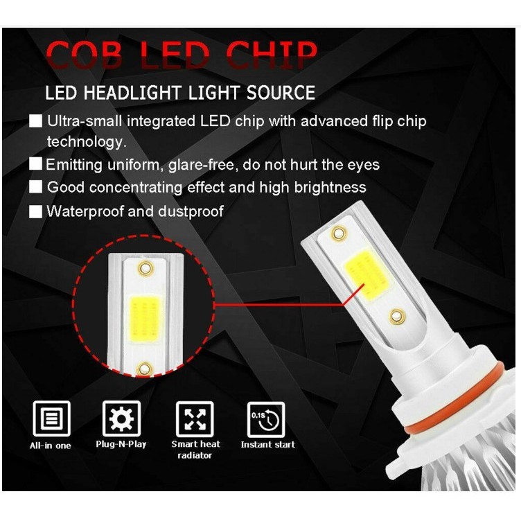 หลอดไฟหน้า LED 1คู่ ขั้วตรงรุ่น Isuzu TFR Dragon eye ดราก้อน ใช้กับไฟหน้ารุ่นโปรเจคเตอร์ไม่ได้ แสงขาว มีพัดลมในตัว - รูปที่ 2