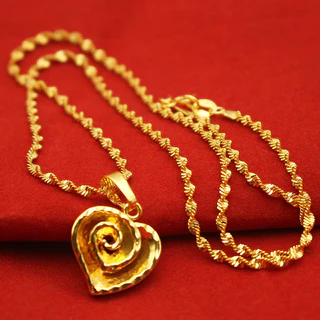 916 เกาหลีชุบทองจี ้ สร ้ อยคอผู ้ หญิงพีชหัวใจจี ้ ดอกไม ้ Hollow Water Droplet Clavicle Chain