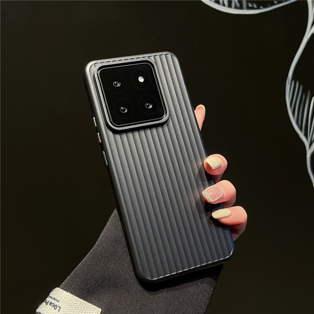 Anti-Crack Strip Light และ Thin hard case สําหรับ Xiaomi 14 Pro Mi13 Pro Mi14 Ultra ฝาครอบโทรศัพท์