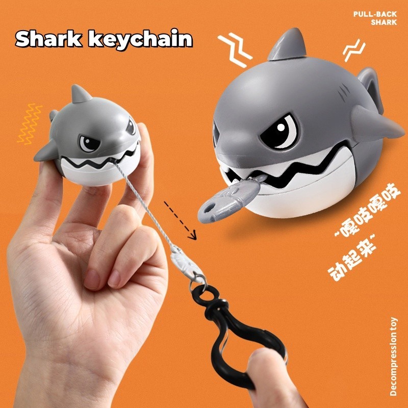 【 In Stock 】 จี ้ กระเป ๋ าเป ้ พวงกุญแจฉลามน ่ ารัก