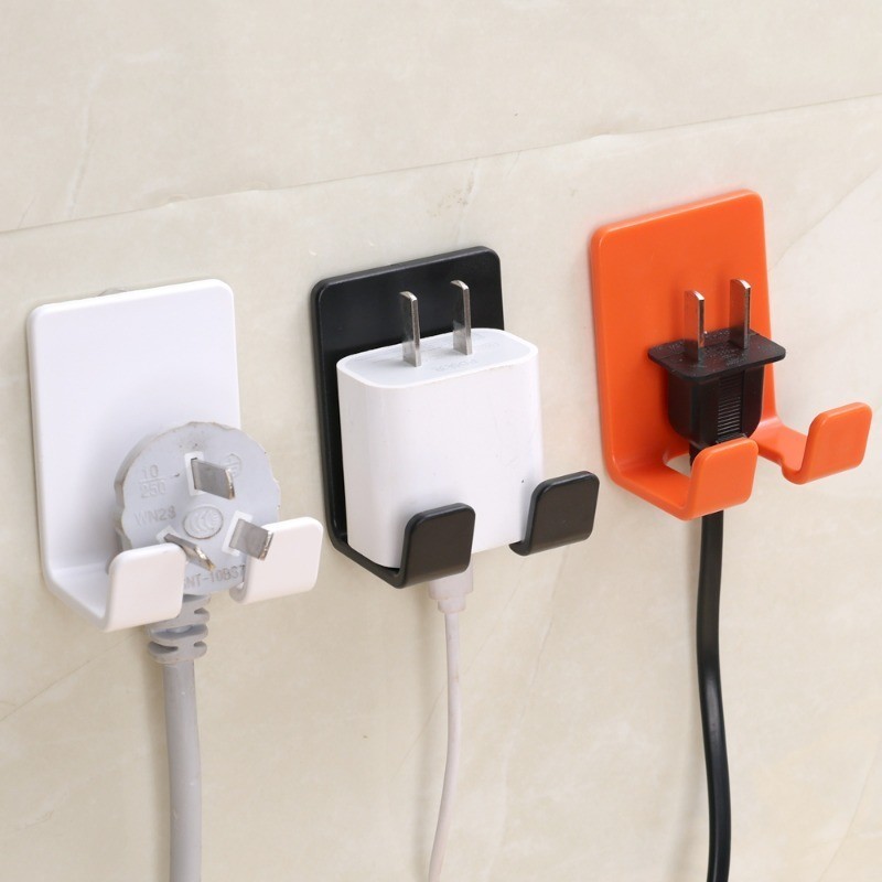 Punch-free Cable Holder Power Cord Plug Hook - Home Wall Kitchen Storage Rack - Self-adhesive Multi-Purpose Hanger - รูปที่ 3