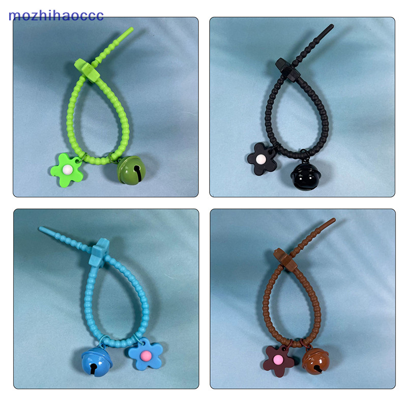 [mozh] ดอกไม้สีลูกกวาดหวานพวงกุญแจกระดิ่งซิลิกาเจลพวงกุญแจดอกไม้สําหรับสาวกระเป๋าจี้กระเป๋าเป้สะพายหลังตกแต่ง [TH]