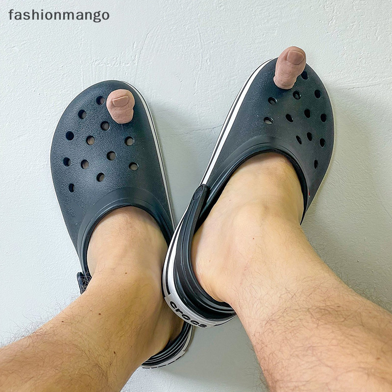 [fashionmango] Big Toe จระเข้แขวนรองเท้าตกแต่งตลก Crocs ตกแต่งรองเท้าสร้างสรรค์ตกแต่งใหม่สต็อก