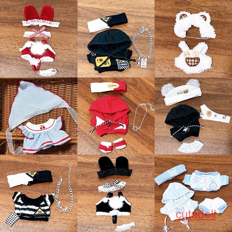 【พร้อมส่ง】ชุดตุ๊กตา 10cm/ชุดตุ๊กตา ชุดตุ๊กตาขนาดเล็กเหมาะสำหรับตุ๊กตาขนาด10ซม.สินค้าพร้อมส่งจากไทย【 เฉพาะเสื้อผ้า ไม่รวมตุ๊กตา】