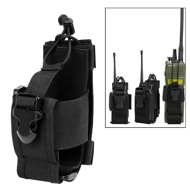 ปรับผู ้ ถือวิทยุกระเป ๋ า Molle Two Way วิทยุ Holster กระเป ๋ าผู ้ ถือไนลอน Duty Storage Case Walkie TalkieBag