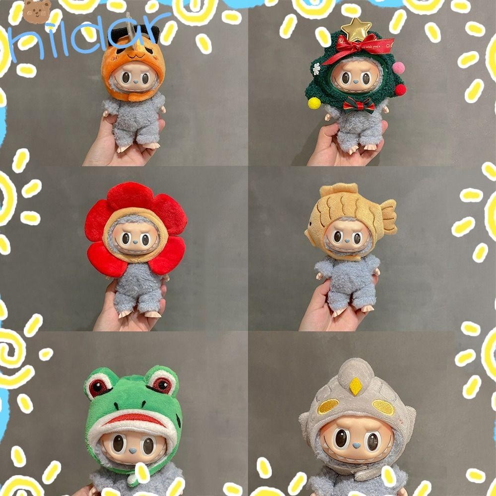 Hildar Labubu ตุ๊กตาหัวอุปกรณ์เสริม, Kawaii ทนทาน Labubu ตุ๊กตาเสื้อผ้า,หลายสีผ้าฝ้ายอุปกรณ์เสริมสําหรับ 17 ซม. Labubu ตุ๊กตา