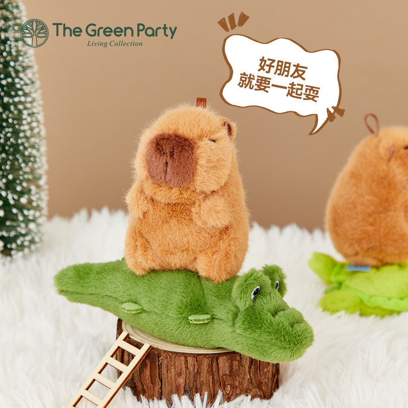 ของแท้100% จาก TheGreenParty พวงกุญแจ ที่ห้อยกระเป๋า คาปิบาร่า ขี่สัตว์ คาปิบาร่าขี่นก Capybara