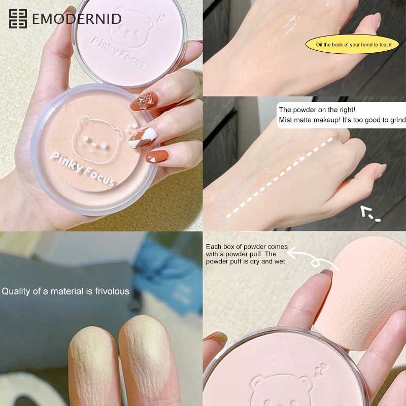 PinkyFocus แป้งผสมคอนซีลเลอร์ ควบคุมความมัน ปกปิด กันน้ำ ติดทนนาน