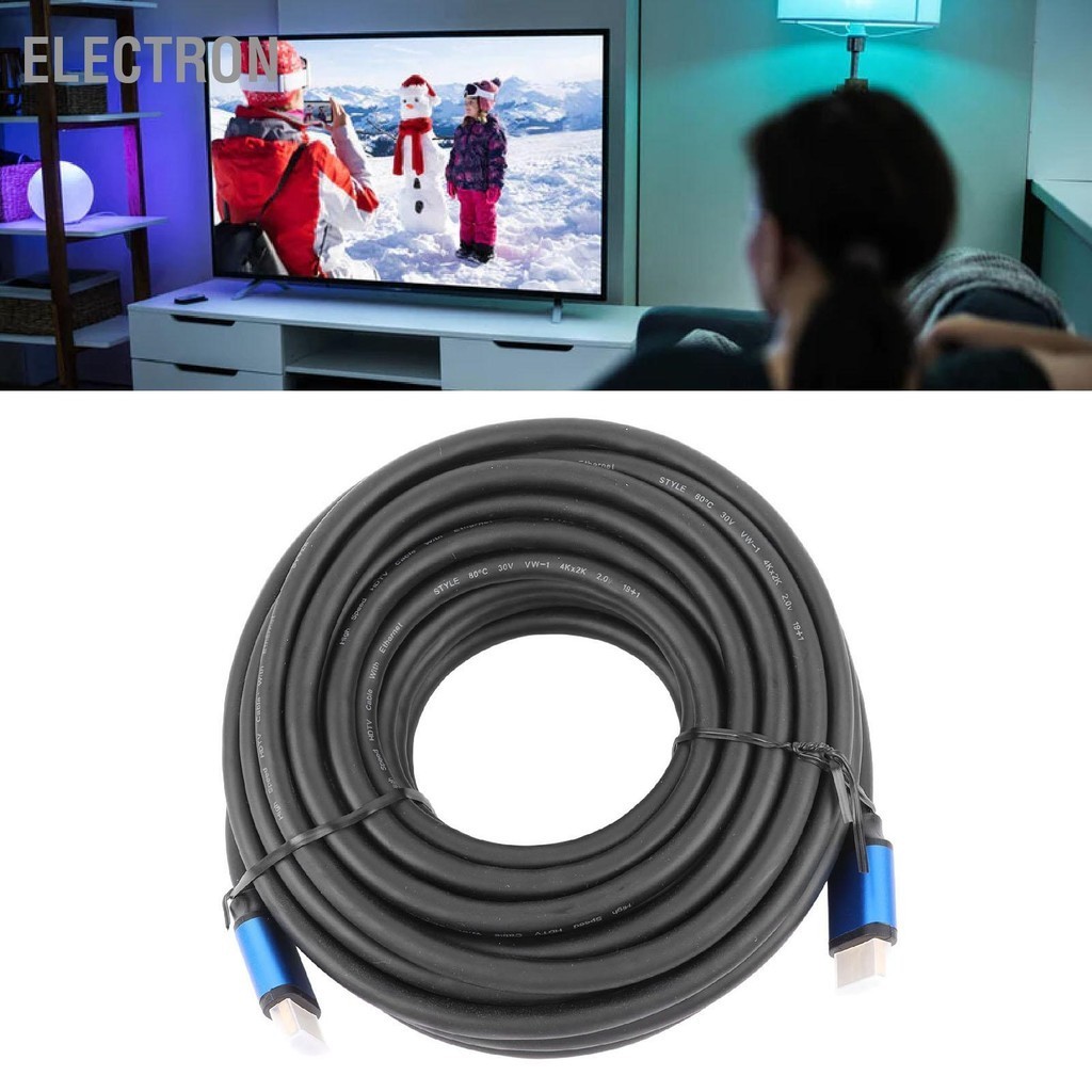 Electron อินเทอร์เฟซมัลติมีเดีย HD 2.0 สายเคเบิลทนต่อการรบกวน 4K x 2K HDTV 2.0V สำหรับจอภาพคอมพิวเตอร์โปรเจคเตอร์ทีวี