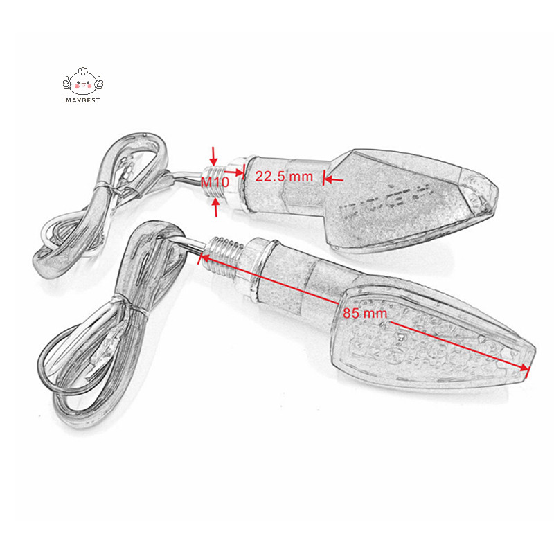 {maybest } 14led ไฟเลี ้ ยวรถจักรยานยนต ์ ไฟแสดงสถานะสีเหลืองอําพัน Universal 12V {TH } - รูปที่ 3