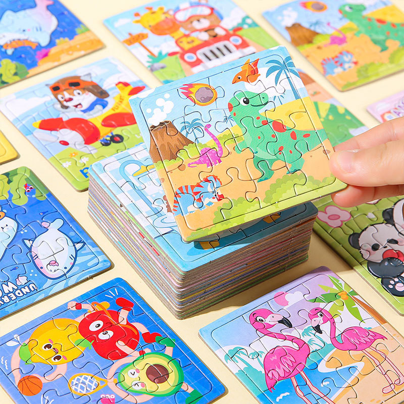A979 จิ๊กซอลายการ์ตูน 12 ชิ้น 8*8ซม. แบบสุ่มลาย Party