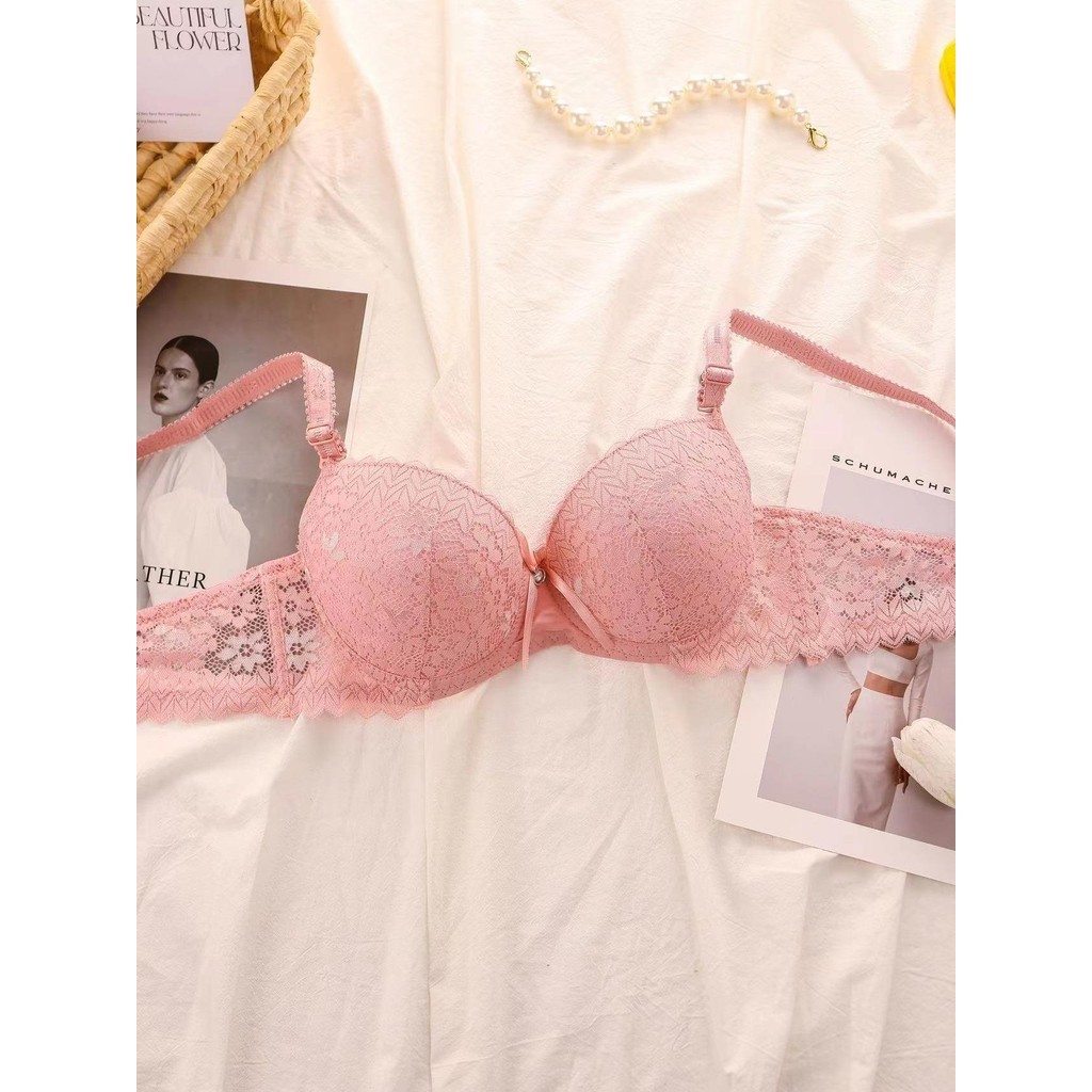 เสื้อใน #Daisy C224 มีโครงและฟองน้ำ ใส่สบาย ไซส์ คัพ C เสื้อชั้นในลูกไม้สวมใส่สบาย