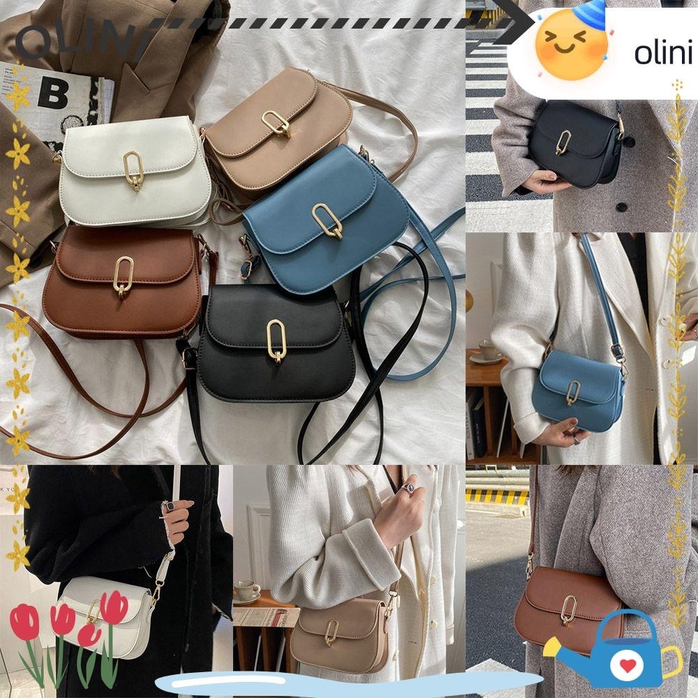 Olini กระเป ๋ าสะพายไหล ่ ผู ้ หญิงแฟชั ่ น Crossbody PU Messenger กระเป ๋ า