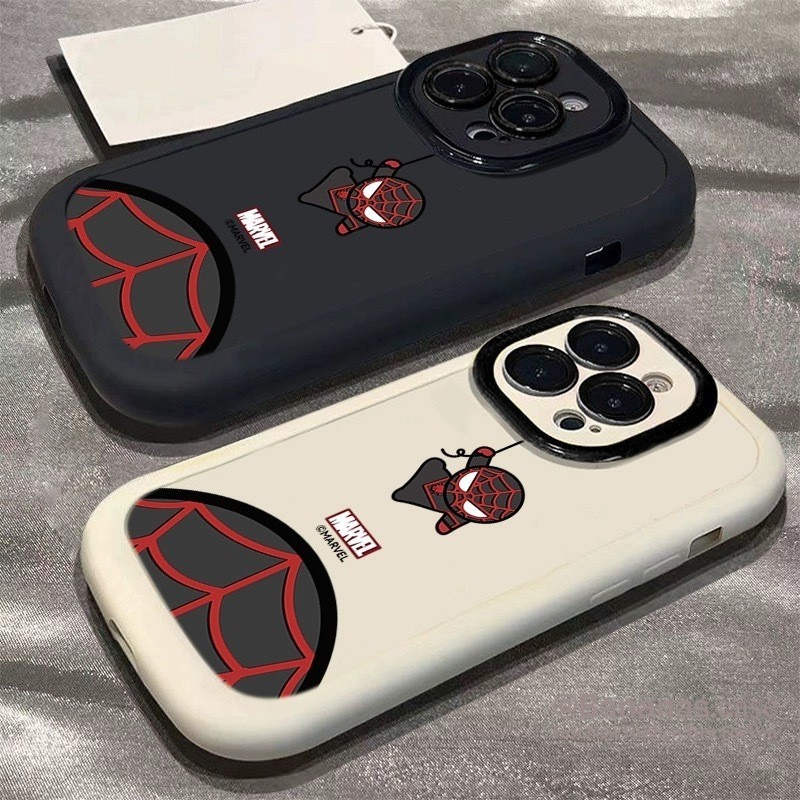 Iphone 16 15 14 13 12 11 Pro Max X Xr Xs Max 7 8 Plus SE2020 เคสโทรศัพท์อะนิเมะ Mini Spider Man คู่ฝาครอบโทรศัพท์นุ่ม