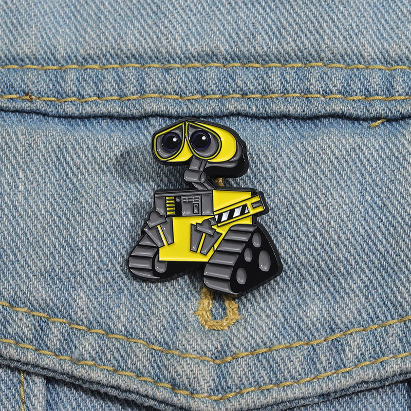 Sci-fi ภาพยนตร์หุ่นยนต์ WALL-E เข็มกลัดการ์ตูน Walle ตัวอักษรเคลือบ Pin เสื้อผ้าอุปกรณ์เสริมเครื่องประดับของขวัญ