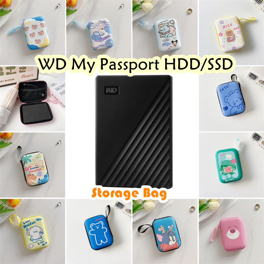 【 ผลิตภัณฑ ์ ใหม ่ 】 นําไปใช้กับ WD My Passport HDD/SSD Storage Bag ขนาด 9.5x13.5 ซม การ์ตูน กันน้ํา กระเป๋าออแกไนเซอร์
