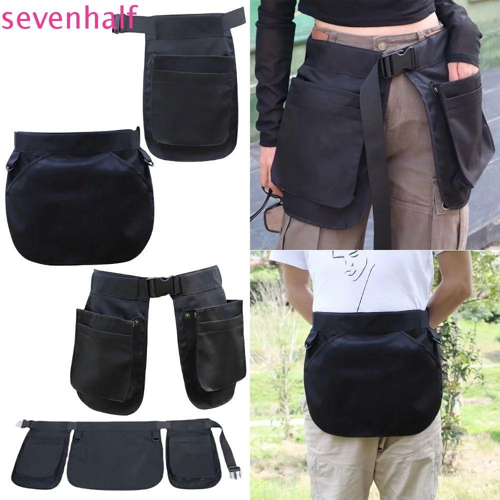 Sevenhalf เอว Pack, Multi-functional Multi-pocket Apron Belt Bag, ทนทานสีดําปรับแบบพกพา Fanny Pack กีฬากลางแจ ้ ง