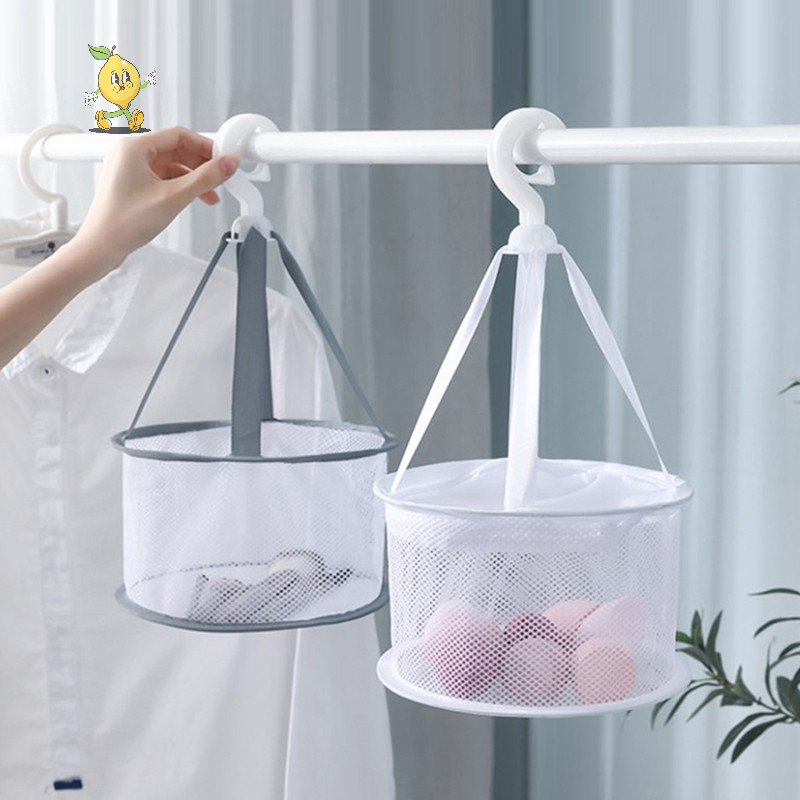 [mozh] ตะกร้าผ้าแปรงแต่งหน้า ตาข่ายพับได้ Drying Rack Organizer [TH]