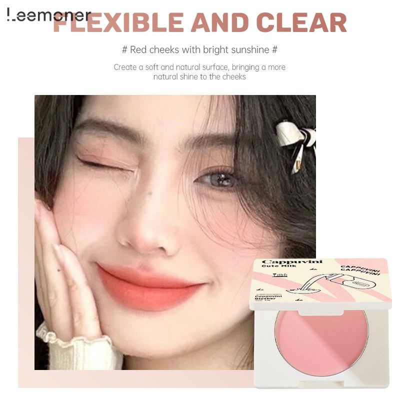 【Lemon】Cappuvini บลัชออนเนื้อครีม เนื้อแมตต์ กันน้ํา ติดทนนาน  สีขาวธรรมชาติ สําหรับเด็กผู้หญิง-LN - รูปที่ 2