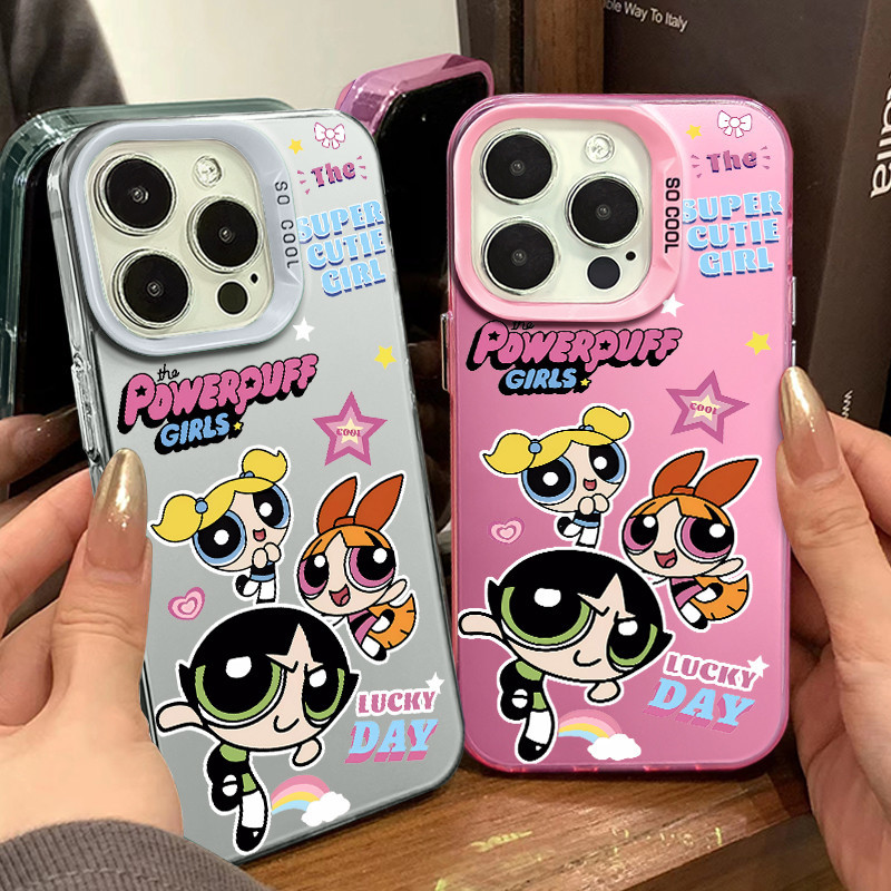 น่ารัก Flying Girls IMD เคสโทรศัพท์สําหรับ IPhone 13 11 15 12 14 Pro X XS Max XR 7 + 8 Plus Hard IMD ปลอกปุ่มอิสระกันกระแทก Protector กล้องป้องกัน