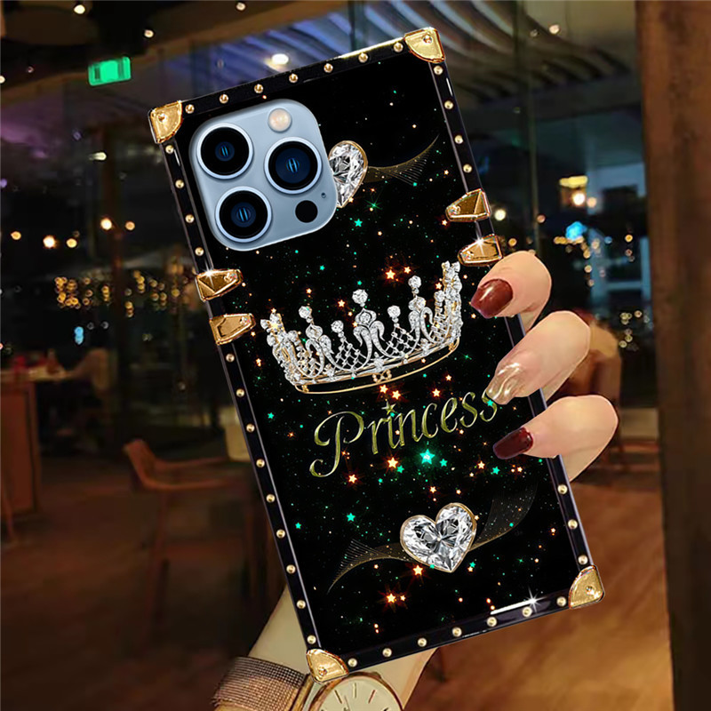 ปลอกrealme C67 C65 C63 C61 C55 C53 C51 C33 C30s C35 C30 C11 C21Y 11 10 12X 12 Pro Plus 9i 8 6i 5iหมายเหตุ 50 60 แฟชั่นเพชรรูปแบบฝาครอบโทรศัพท์