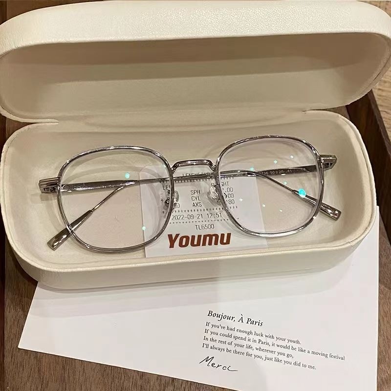 แว่นตาแฟชั่น แว่นสายตาสั้น -25°~-625° ป้องกันแสงสีฟ้า นักเรียน สไตล์เกาหลี กรอบใหญ่ 536