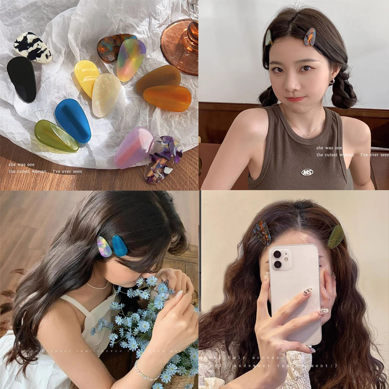 สาวหวานน ่ ารักหยดน ้ ํา Retro Hairpin Bangs คลิป Headwear อุปกรณ ์ เสริม ราคาถูก Shopee Lazada