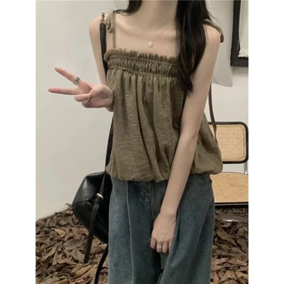 mollygirl.shop 2025 เทศกาลสาดน้ำ ข้อเสนอพิเศษ ใหม่สไตล์ฤดูร้อนสาวหวานเสื้อกั๊กแขวน