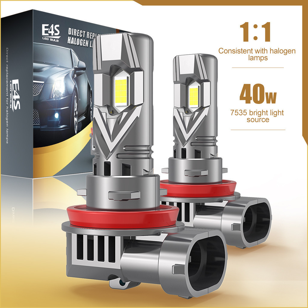 8000lm E4S H11 ไฟหน้า Led ไม่มีข้อผิดพลาด 6000K H1 H4 H7 H11 9005 9006 9012 หลอดไฟ Led Best Turbo 12