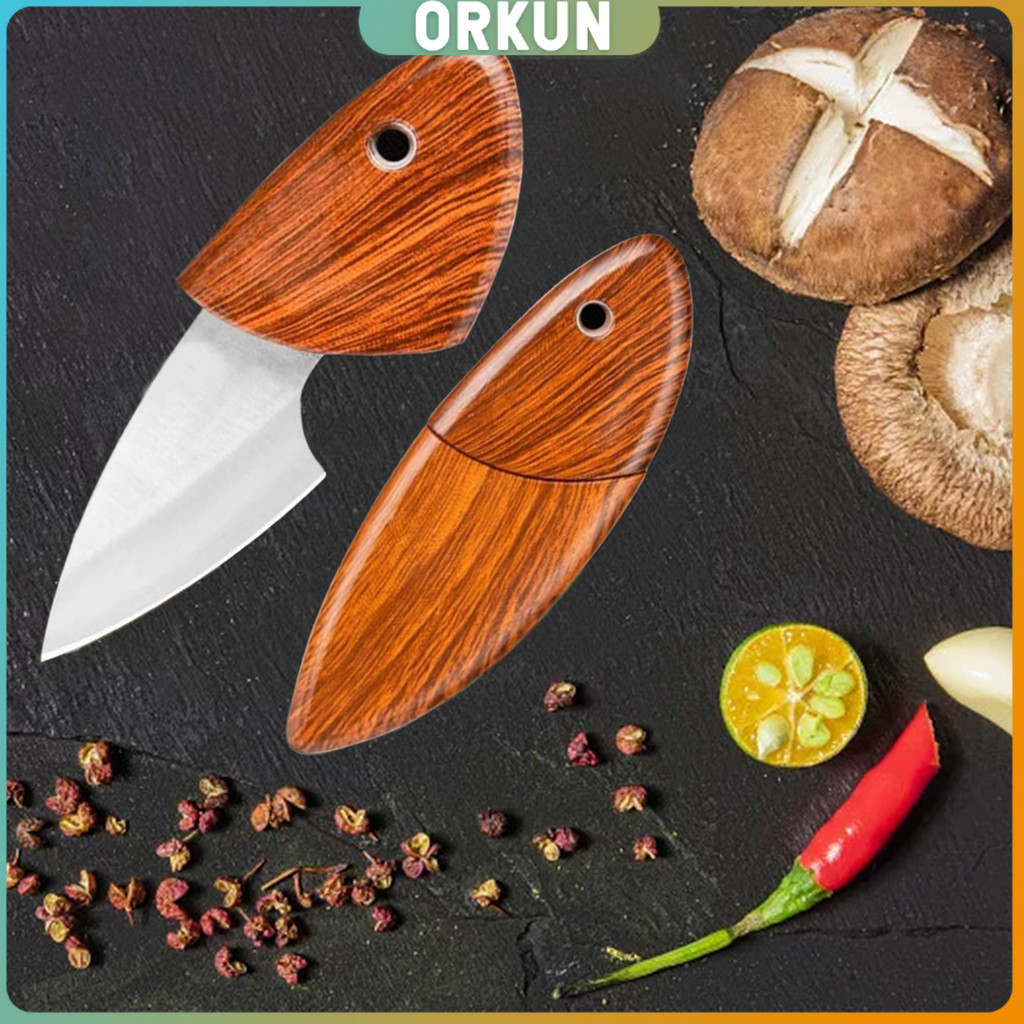 Orkun มีดขนาดเล็ก มีดพก ที่จับและปลอกพลาสติก พกติดตัวได้ Fruit knife