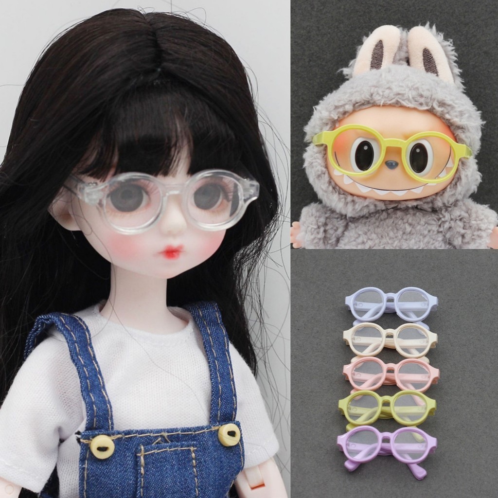 แว่นตา Labubu ลาบูบู้ Bjd แว่นกันแดด ตุ๊กตาลาบูบู พร็อพถ่ายรูป ของเล่น แว่นตา ความยาว 6.5 ซม . สําหรับ 17 ซม . Labubu