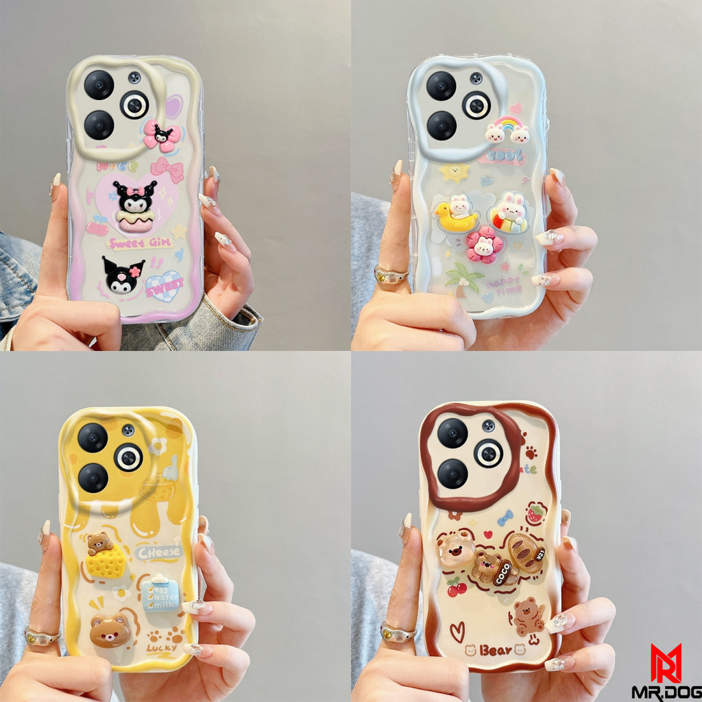 เคส Infinix Smart 8 น่ารัก ตุ๊กตาสามมิติ กรณีป้องกันโทรศัพท์มือถือ